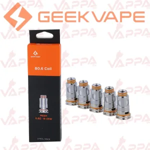 Pack de 5 résistances B GeekVape 0,6 ohm Mèches Geekvape B Coils