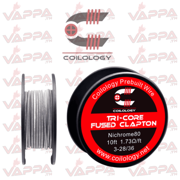 Bobine Coilology Tri-Core Fused Clapton Ni80 Bobine Coilology Tri-Core Fused Clapton Ni80